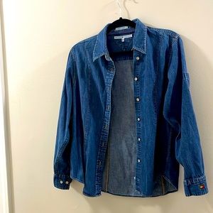 Tommy Hilfiger Jean Jacket Shirt Vintage oversized size 14!